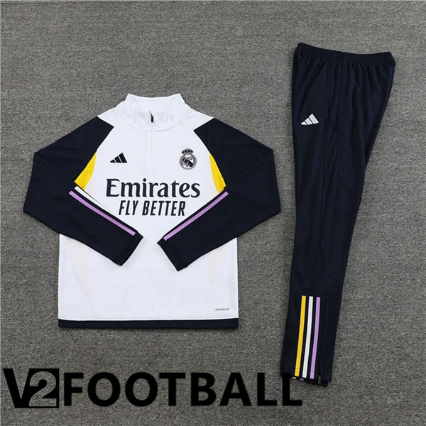 Real Madrid Training Tracksuit Suit White 2023/2024