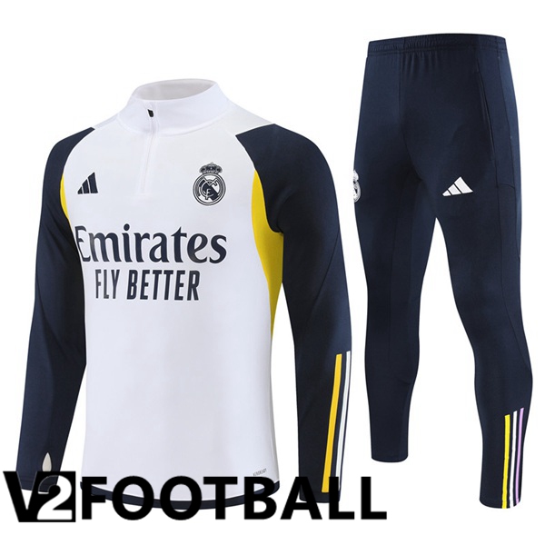 Real Madrid Training Tracksuit Suit White 2023/2024