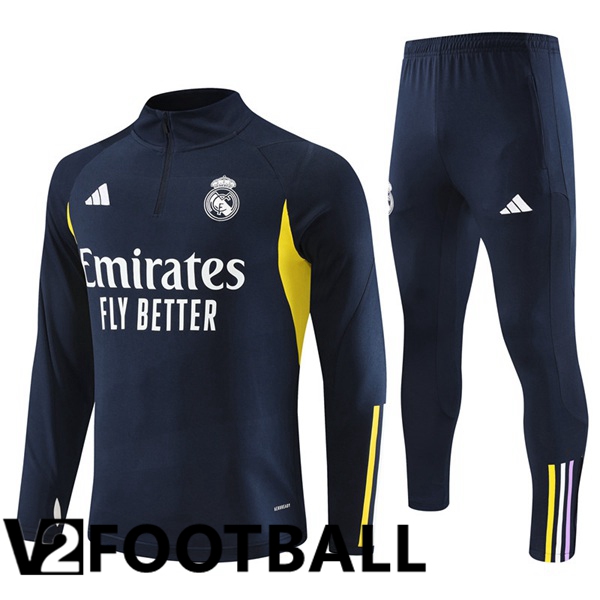 Real Madrid Training Tracksuit Suit Royal Bluee 2023/2024