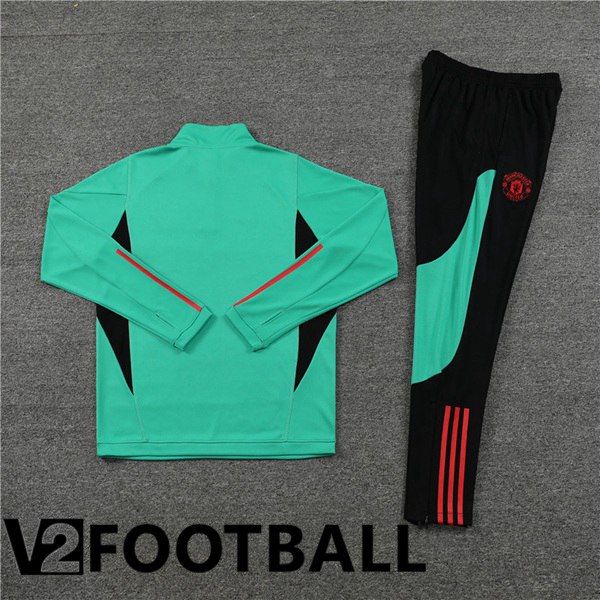 Manchester United Training Tracksuit Suit Green 2023/2024