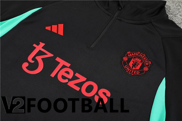 Manchester United Training Tracksuit Suit Black 2023/2024