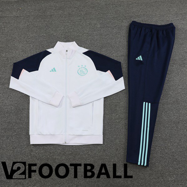 AFC Ajax Training Jacket Suit White 2023/2024