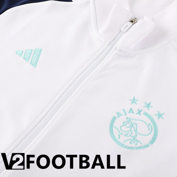 AFC Ajax Training Jacket Suit White 2023/2024