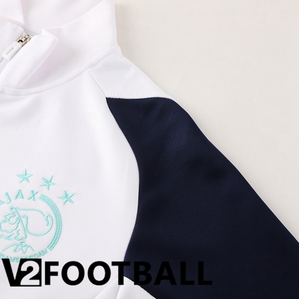 AFC Ajax Training Jacket Suit White 2023/2024