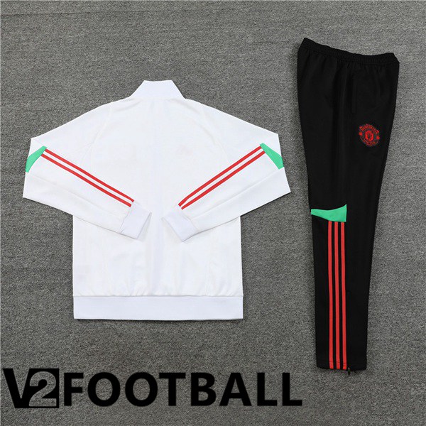 Manchester United Training Jacket Suit White 2023/2024