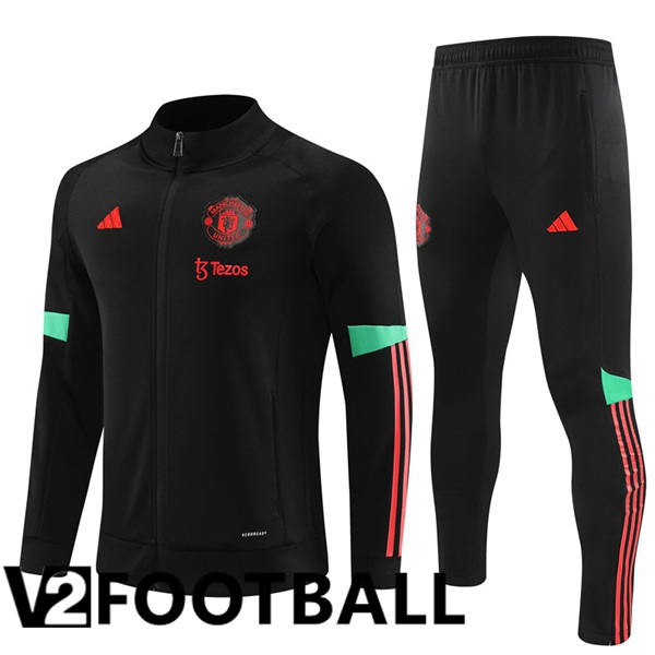 Manchester United Training Jacket Suit Black 2023/2024