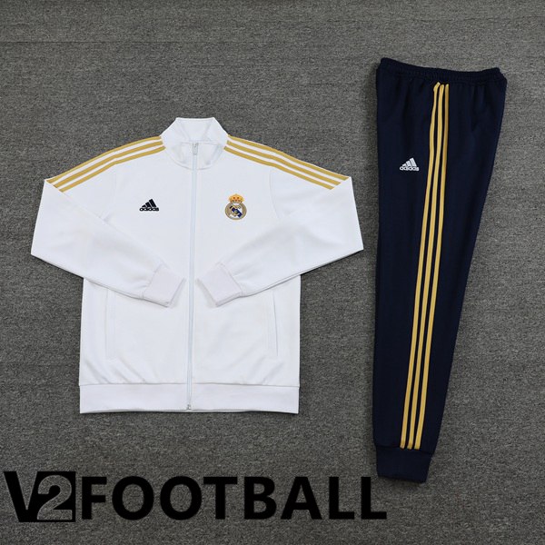 Real Madrid Training Jacket Suit White 2023/2024