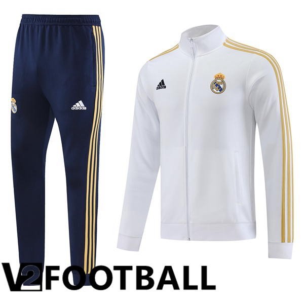 Real Madrid Training Jacket Suit White 2023/2024