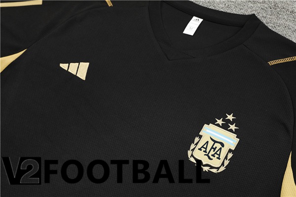 Argentina Training T Shirt + Shorts Black 2023/2024