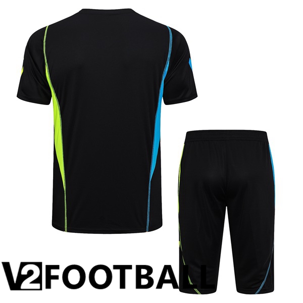 Arsenal Training T Shirt + Shorts Black 2023/2024