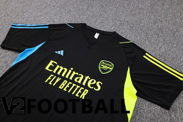 Arsenal Training T Shirt + Shorts Black 2023/2024