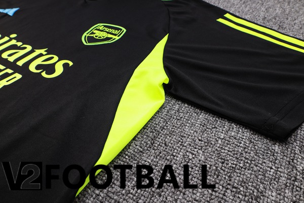 Arsenal Training T Shirt + Shorts Black 2023/2024