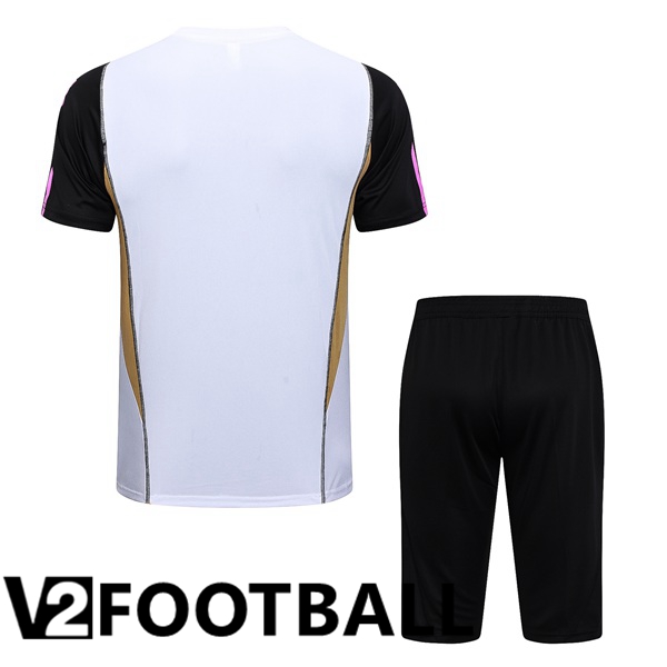 Real Madrid Training T Shirt + Shorts White 2023/2024