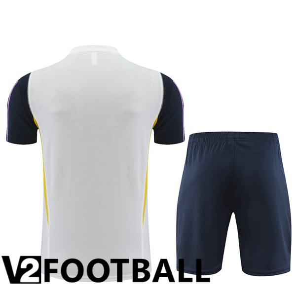 Real Madrid Training T Shirt + Shorts White 2023/2024