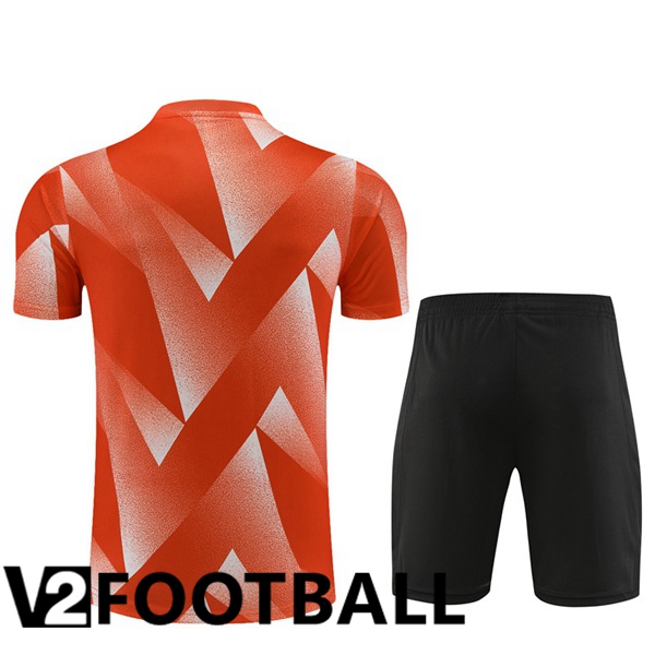 Bayern Munich Training T Shirt + Shorts Orange 2023/2024