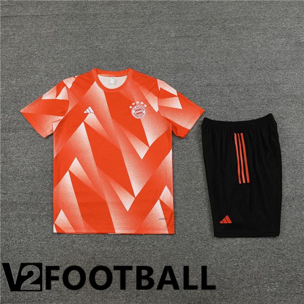Bayern Munich Training T Shirt + Shorts Orange 2023/2024