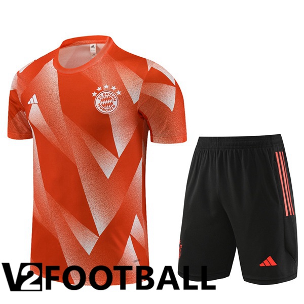 Bayern Munich Training T Shirt + Shorts Orange 2023/2024