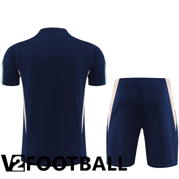 AFC Ajax Training T Shirt + Shorts Royal Bluee 2023/2024