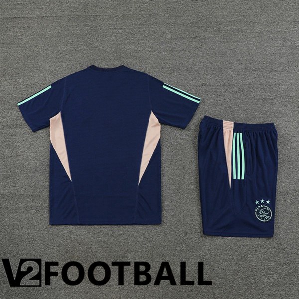 AFC Ajax Training T Shirt + Shorts Royal Bluee 2023/2024