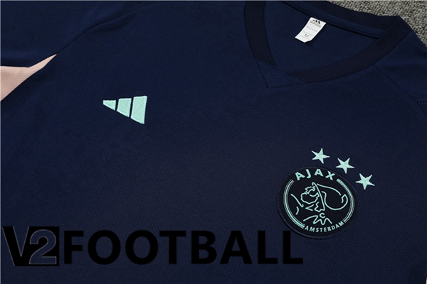 AFC Ajax Training T Shirt + Shorts Royal Bluee 2023/2024