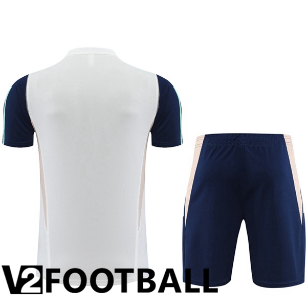 AFC Ajax Training T Shirt + Shorts White 2023/2024