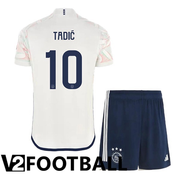 AFC Ajax (Tadić 10) Kids Football Shirt Away White 2023/2024