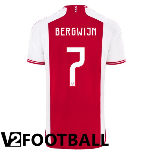 AFC Ajax (Bergwijn 7) Football Shirt Home Red White 2023/2024