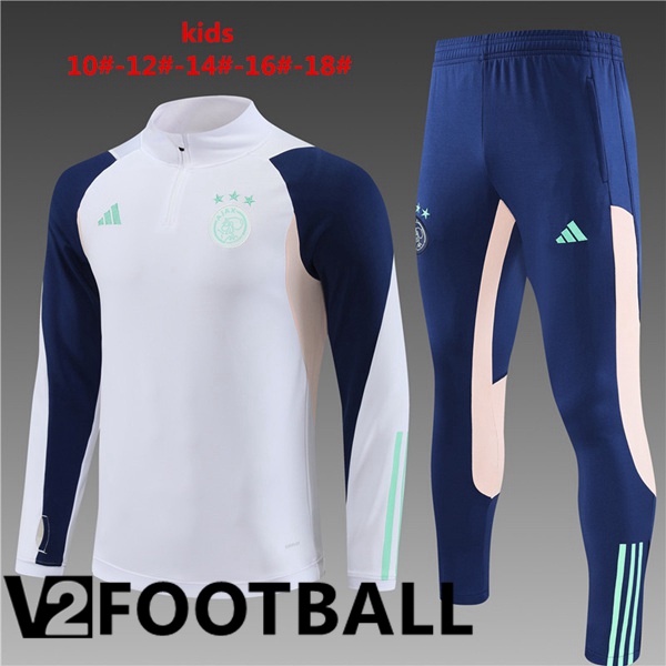 AFC Ajax Kids Training Tracksuit Suit White 2023/2024