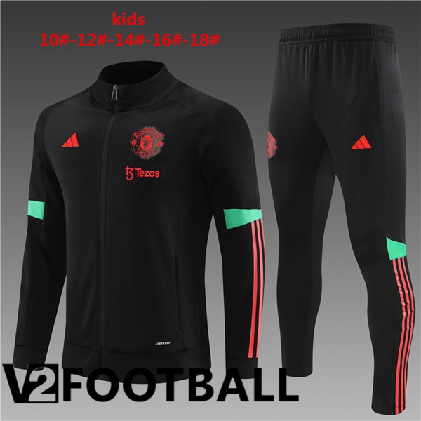 Manchester United Kids Training Jacket Suit Black 2023/2024