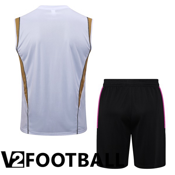 Real Madrid Soccer Vest + Shorts White 2023/2024