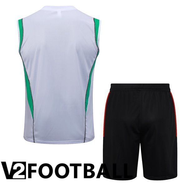 Manchester United Soccer Vest + Shorts White 2023/2024