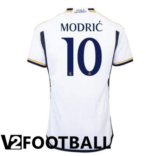 Real Madrid (Modrić 10) Football Shirt Home White 2023/2024