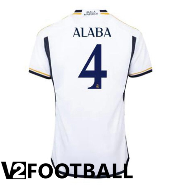 Real Madrid (Alaba 4) Football Shirt Home White 2023/2024