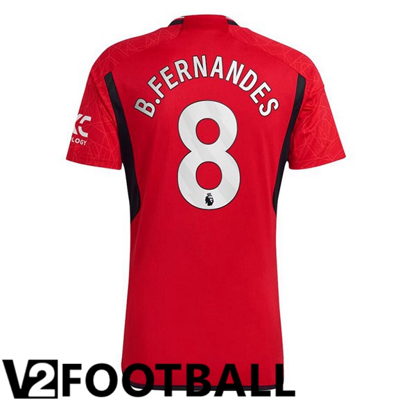 Manchester United (B.Fernandes 8) Football Shirt Home Red 2023/2024