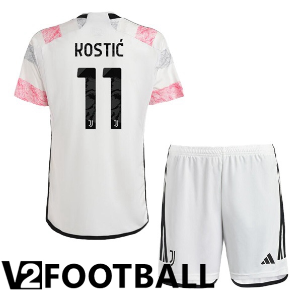 Juventus (KOSTIĆ 11) Kids Football Shirt Away White 2023/2024