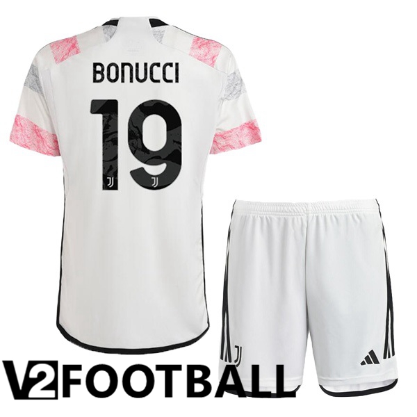 Juventus (BONUCCI 19) Kids Football Shirt Away White 2023/2024