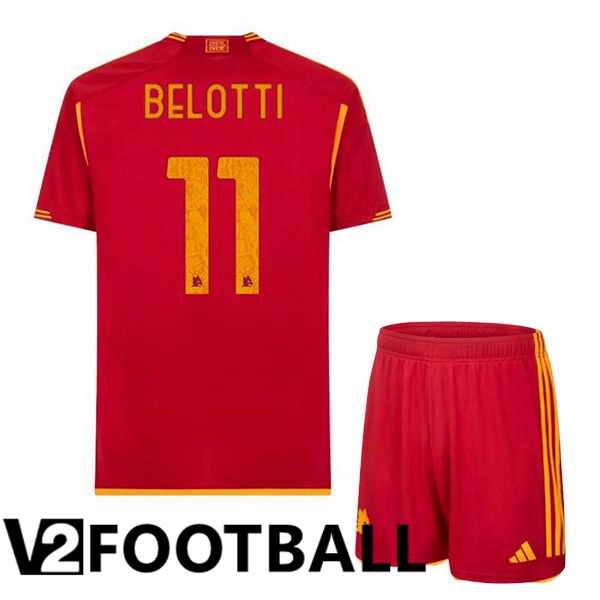 AS Roma (BELOTTI 11) Kids Football Shirt Home Red 2023/2024