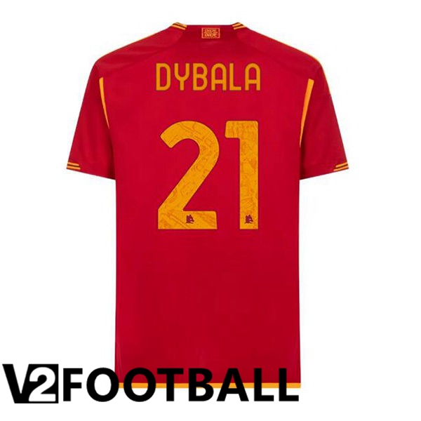AS Roma (DYBALA 21) Football Shirt Home Red 2023/2024