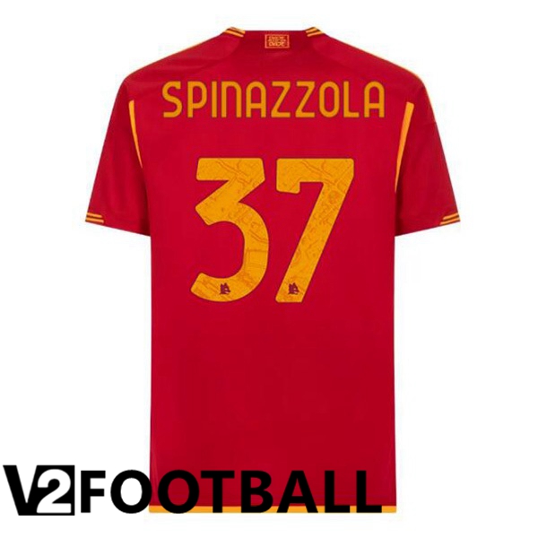 AS Roma (SPINAZZOLA 37) Football Shirt Home Red 2023/2024