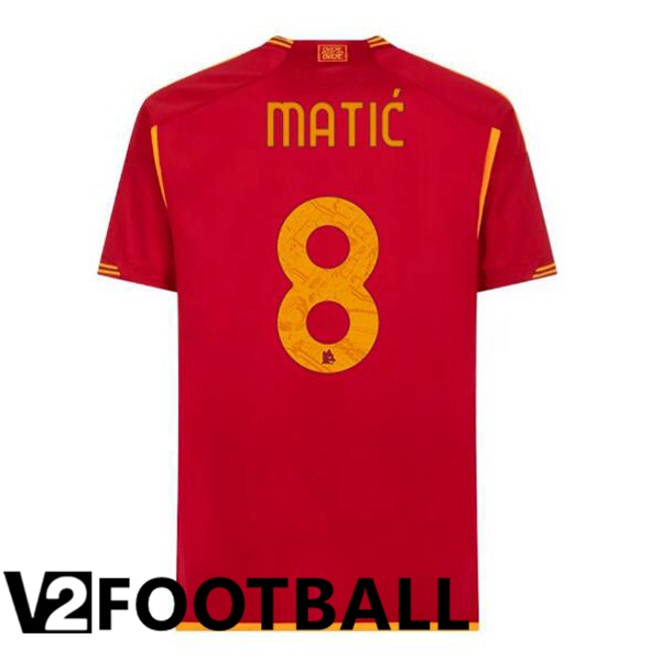AS Roma (MATIĆ 8) Football Shirt Home Red 2023/2024