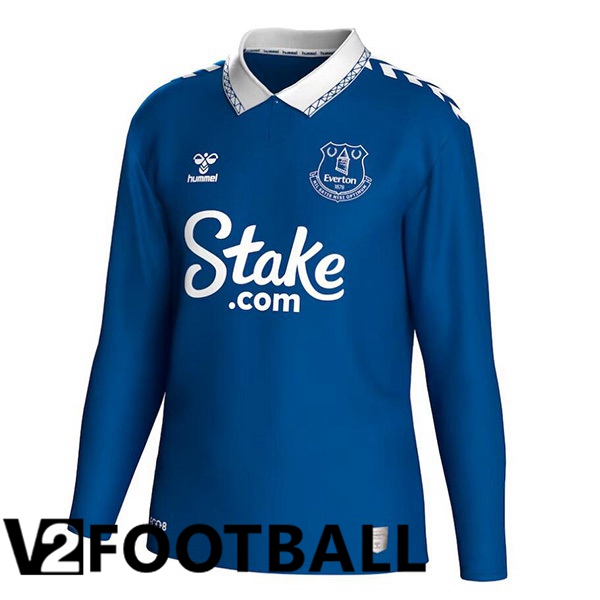 EGreenon Football Shirt Home Long Sleeve Blue 2023/2024