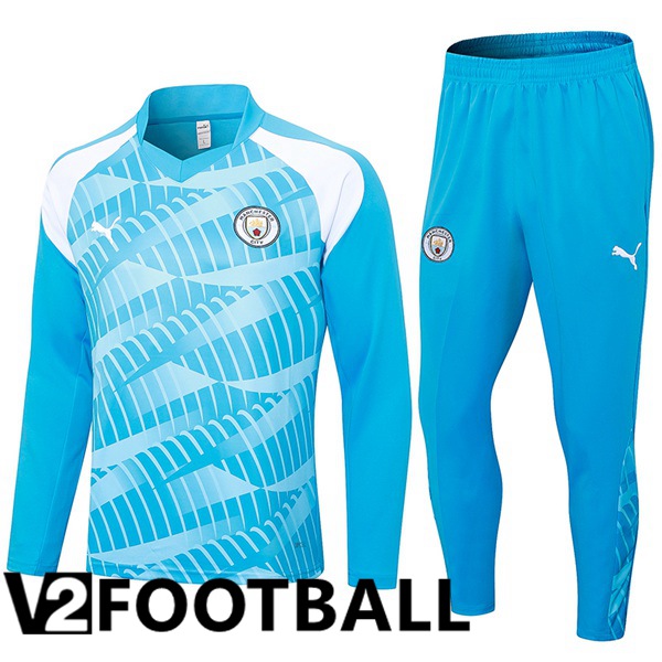 Manchester City Training Tracksuit Suit Blue 2023/2024