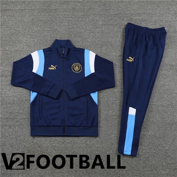 Manchester City Training Jacket Suit Royal Bluee 2023/2024