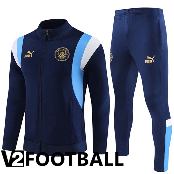Manchester City Training Jacket Suit Royal Bluee 2023/2024