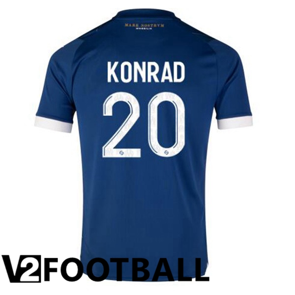 Marseille OM (KONRAD 20) Football Shirt Away Blue 2023/2024