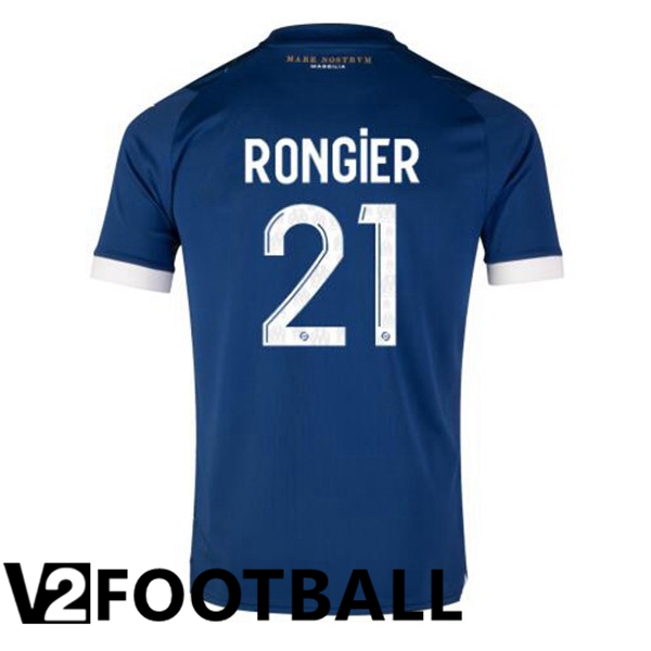 Marseille OM (RONGIER 21) Football Shirt Away Blue 2023/2024