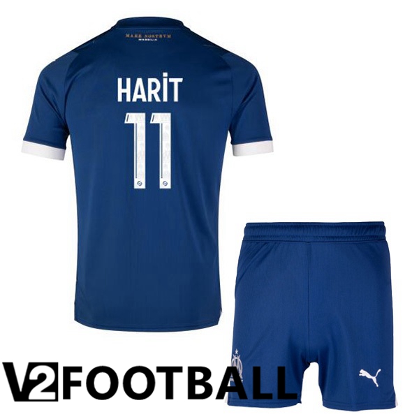 Marseille OM (HARIT 11) Kids Football Shirt Away Blue 2023/2024
