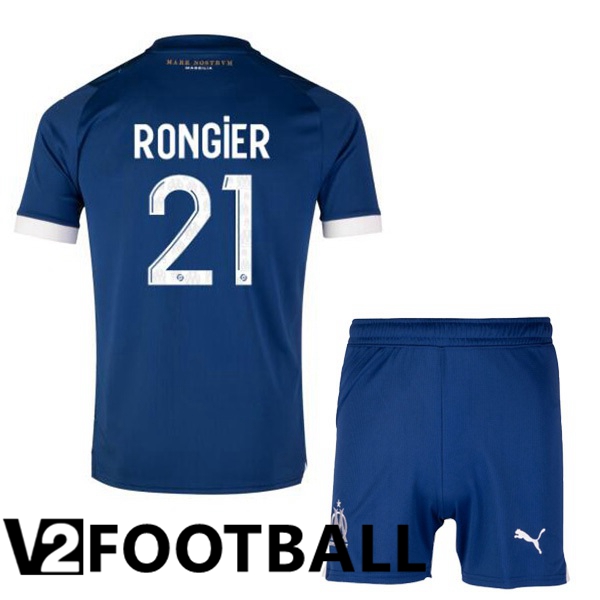 Marseille OM (RONGIER 21) Kids Football Shirt Away Blue 2023/2024