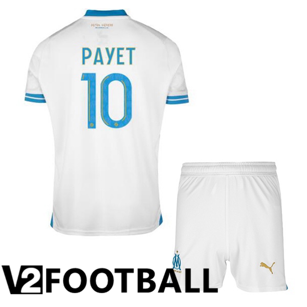 Marseille OM (PAYET 10) Kids Football Shirt Home White 2023/2024