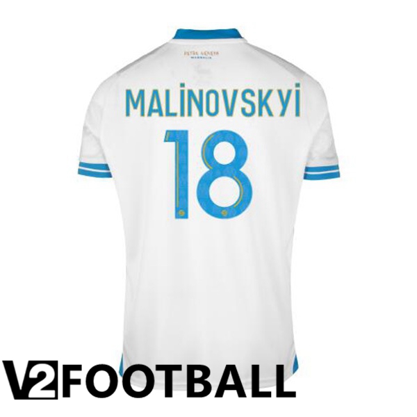 Marseille OM (MALINOVSKYI 18) Football Shirt Home White 2023/2024